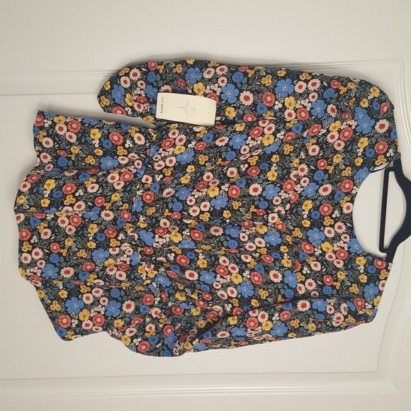 Floral Wrap Style Blouse Shirt Lily White - Picture 6 of 7